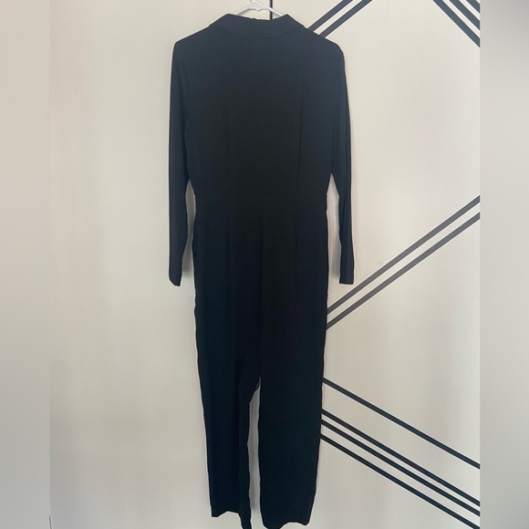 Lulus Power Pose Black Long Sleeve Collared Jumpsuit - Picture 5 of 5